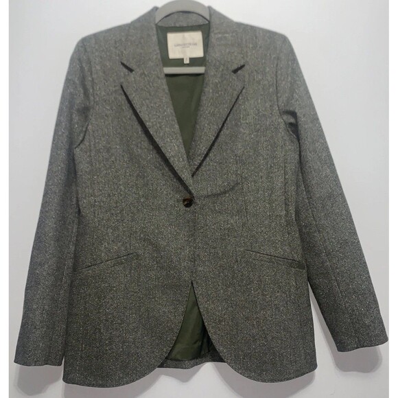 Lafayette 148 Women's Brown Wool Silk Blend Tweed Blazer Jacket Size 6 - Picture 1 of 10